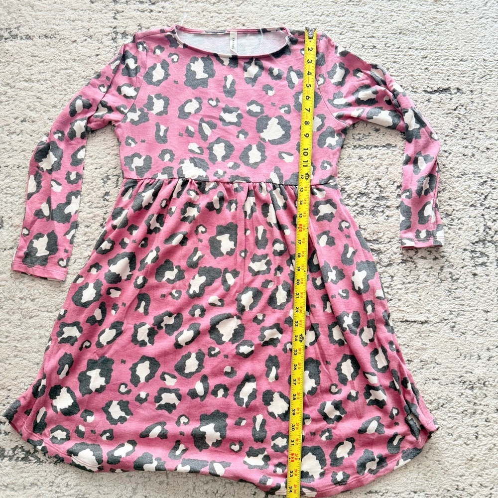 NWOT-Emerald Brand Pink/Merlot/Gray Leopard Long Sleeve Tunic Dress SZ M - Picture 6 of 9